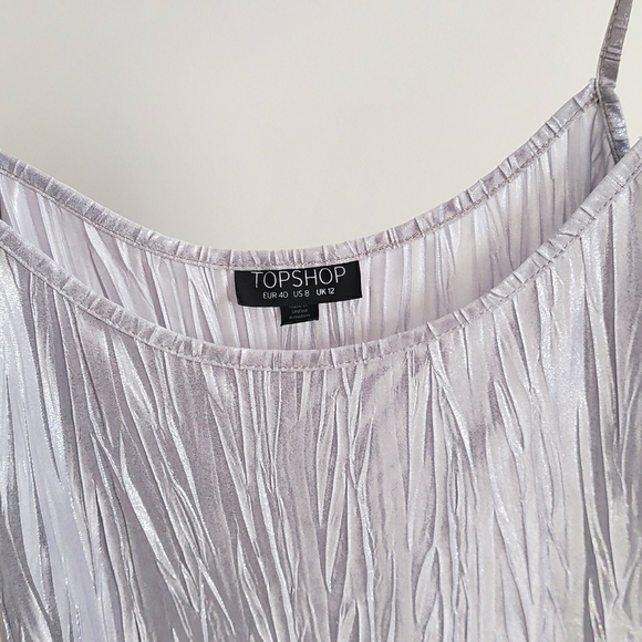 Topshop Silver Metallic Tank Top - Picture 3 of 6